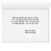 Schattigee Custom Princess Castle Foto Verjaardag  (Binenzijde Horizontaal (Onderkant))