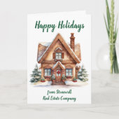 Schattigee Custom Real Estate Company House Feestdagen Kaart (Voorkant)