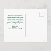 Schattigee Custom Real Estate Company House Feestdagenkaart (Achterkant)