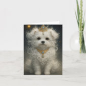 Schattigee Custom Schattigste Hallo Maltese Dog Hi Kaart (Voorkant)