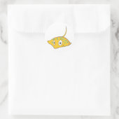 Schattigee Custom Stingray Cartoon Shirt Ronde Sticker (Tas)