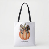 Schattigee Custom Trick or treat Pompoen Meisje Ca Tote Bag (Voorkant)