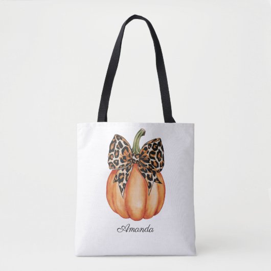 Schattigee Custom Trick or treat Pompoen Meisje Ca Tote Bag (Voorkant)