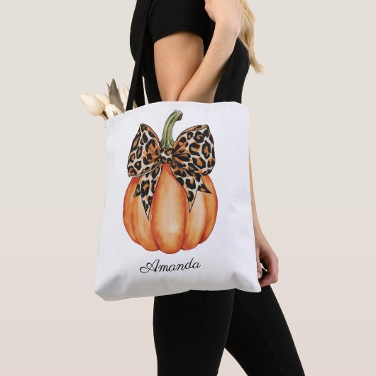 Schattigee Custom Trick or treat Pompoen Meisje Ca Tote Bag (Dichtbij)