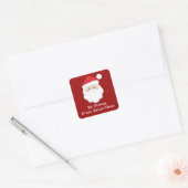 Schattigee Custom Van Santa Claus Rode Kerstcadeau Vierkante Sticker (Envelop)