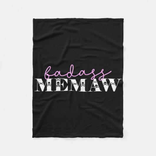 Schattigee D Memaw Funny Skulls Fleece Deken (Voorkant)
