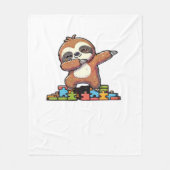 Schattigee Dabbing Luiaard Autisme Bewustzijn Auti Fleece Deken (Voorkant)