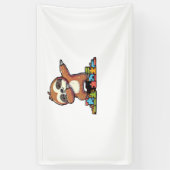 Schattigee Dabbing Luiaard Autisme Bewustzijn Auti Spandoek (Verticaal)