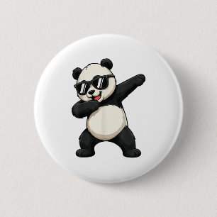 Schattigee Dabbing Panda Beer Outfit Boy Teen Mann Ronde Button 5,7 Cm