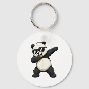 Schattigee Dabbing Panda Beer Outfit Boy Teen Mann Sleutelhanger