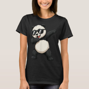Schattigee Dabbing Panda Beer Outfit Boy Teen Mann T-shirt