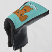 Schattigee Dachshund Custom Name Wiener Dog Golfheadcover (3/4 voorkant)