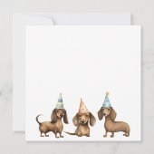Schattigee Dachshund Dog 40e Verjaardagsfeestuitno (Achterkant)