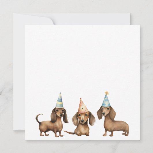 Schattigee Dachshund Dog 40e Verjaardagsfeestuitno (Achterkant)
