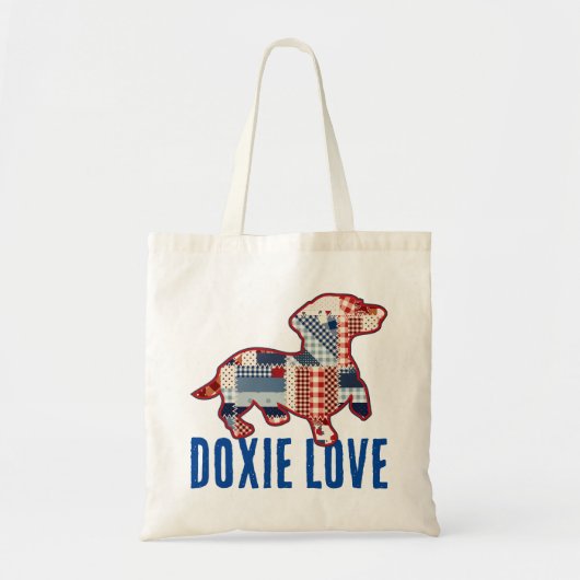 Schattigee Dachshund Dog Canvas tas (Voorkant)