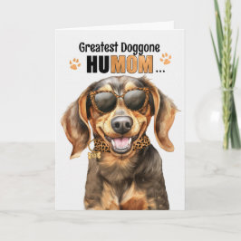 Schattigee Dachshund Dog Greatest HuMOM Moederdag Feestdagen Kaart