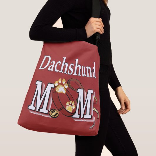 Schattigee Dachshund Dog Mam Crossbody Tas (Dichtbij)