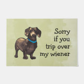 Schattigee Dachshund Funny Wiener Deurmat (Voorkant)