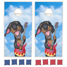 Schattigee Dachshund gitarist