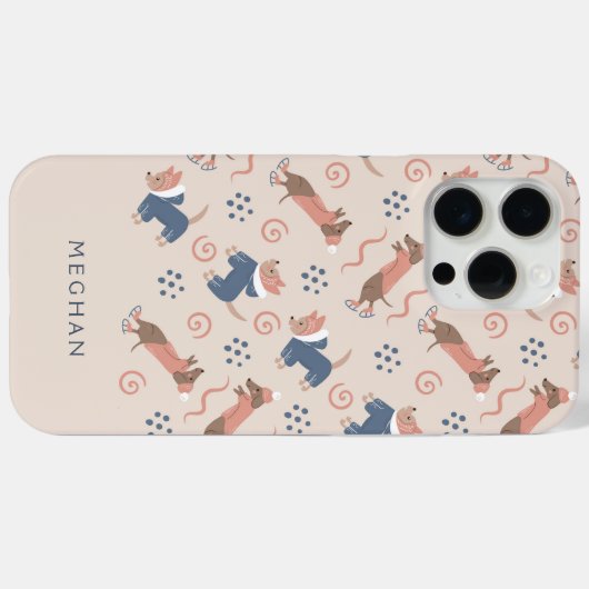  Schattigee Dachshund & Terrier Case-Mate iPhone Case (Achterkant (horizontaal))