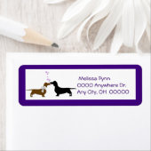 Schattigee Dachshunds retouradreslabel Etiket (Insitu)