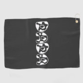 Schattigee Dada Koe Verjaardag Familie Matching Bo Golfhanddoek (Horizontaal)