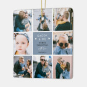 Schattigee 'Daddy & Me' Fotocollage Vrolijk Kerstf Keramisch Ornament (Links)