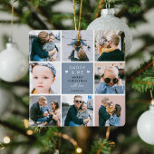 Schattigee 'Daddy & Me' Fotocollage Vrolijk Kerstf Keramisch Ornament