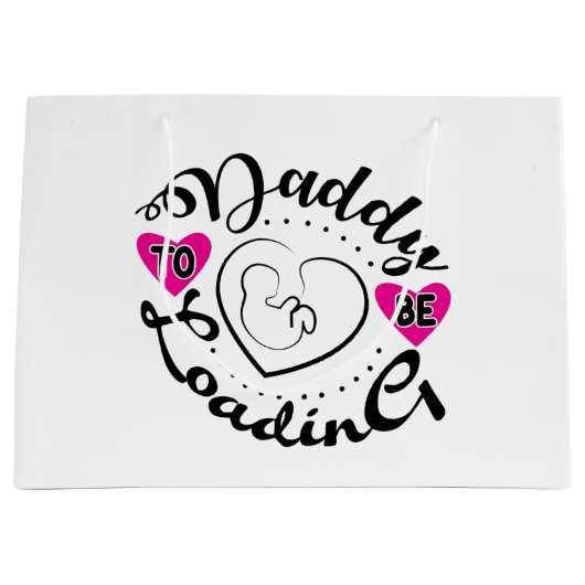 Schattigee Daddy-to-be woordkunst Groot Cadeauzakje (Voorkant)
