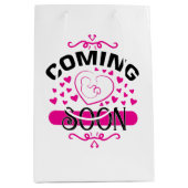 Schattigee Daddy-to-be woordkunst Grote Gift Bag Medium Cadeauzakje (Voorkant)