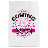 Schattigee Daddy-to-be woordkunst Grote Gift Bag Medium Cadeauzakje (Achterkant)