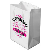 Schattigee Daddy-to-be woordkunst Grote Gift Bag Medium Cadeauzakje (Achterkant Gekanteld)