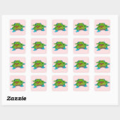 SCHATTIGEE DAG GEKKO VIERKANTE STICKER (Vel)