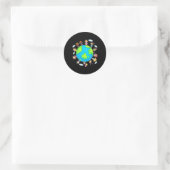 Schattigee Dag van de Aarde 2025 Save Environment Ronde Sticker (Tas)