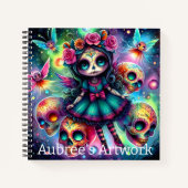 Schattigee dag van de dode pop en suikerschedels k notitieboek (Voorkant)