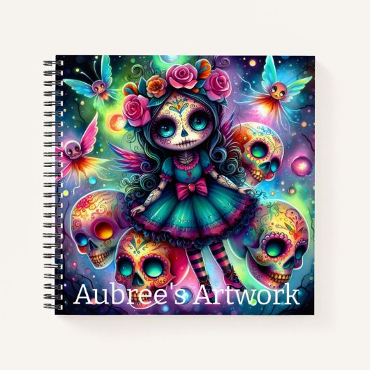 Schattigee dag van de dode pop en suikerschedels k notitieboek (Voorkant)