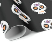 Schattigee Dag van de Dode Suikerschedel Cadeaupapier (Rol Hoek)