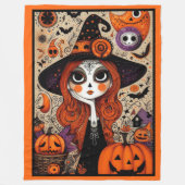 Schattigee dag van de heks fleece deken (Voorkant)