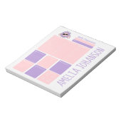 Schattigee dagelijkse organisator met naam notitieblok (Linkerzijde)