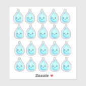 Schattigee dagelijkse watertracker sticker (Vel)