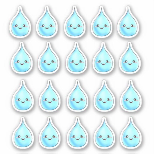 Schattigee dagelijkse watertracker sticker (Voorkant)