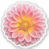 Schattigee dahlia en dauwdruppels sticker (Voorkant)