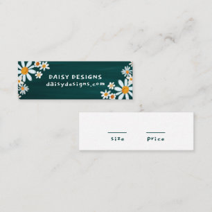 Schattigee Daisies Clothin Hangtag Prijs Label Cus