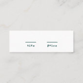 Schattigee Daisies Clothin Hangtag Prijs Label Cus (Achterkant)