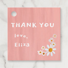 Schattigee Daisies Gouache Custom Baby shower DANK Bedankjes Labels