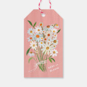 Schattigee Daisies Gouache Custom Baby shower DANK Cadeaulabel (Achterkant)