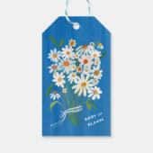 Schattigee Daisies Gouache Custom Baby shower DANK Cadeaulabel (Achterkant)