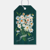 Schattigee Daisies Gouache Custom Baby shower DANK Cadeaulabel (Achterkant)
