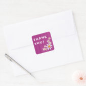 Schattigee Daisies Gouache Custom Baby shower DANK Vierkante Sticker (Envelop)