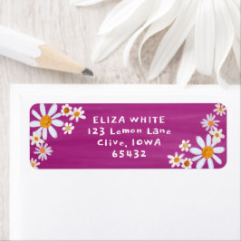 Schattigee Daisies Gouache Custom Fuchsia Retourad Etiket